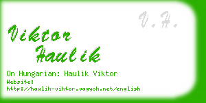 viktor haulik business card